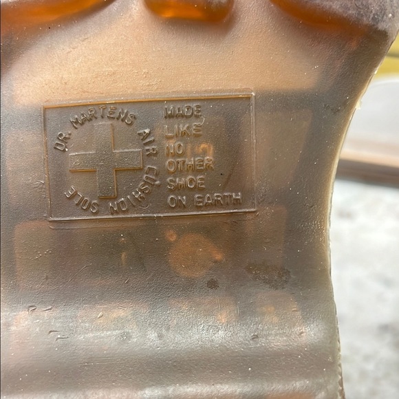 DR. MARTENS Vintage Y2K Black Leather 12281 Floral Chunky Platform Ankle Boots- - Picture 5 of 10